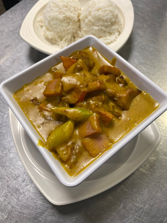 咖喱雙粒(餐肉,火腿)飯 Curry Ham & Spam Rice Plate