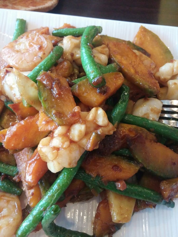 極醇XO醬南瓜爽脆 Stir Fried Prawn, Squid & Pumpkin w/ XO Sauce