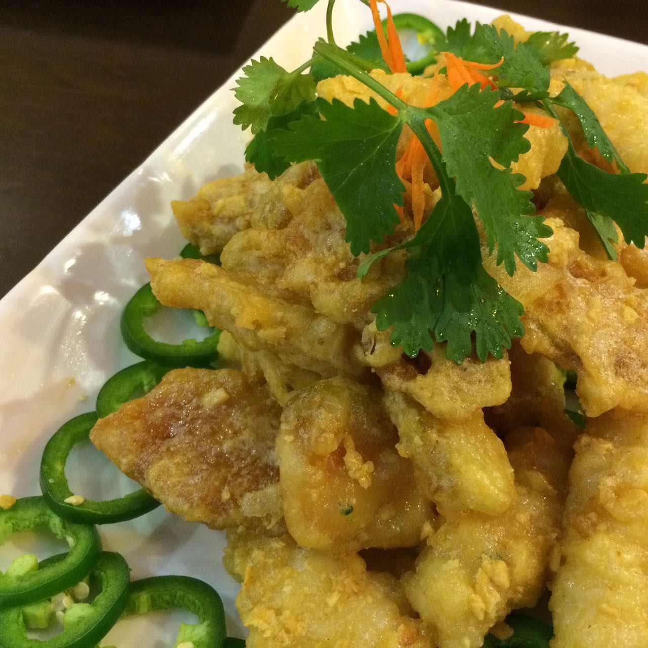 金沙南瓜脆鮮魷 Deep Fried Pumpkin & Squid in Salty Egg Yolk Sauce