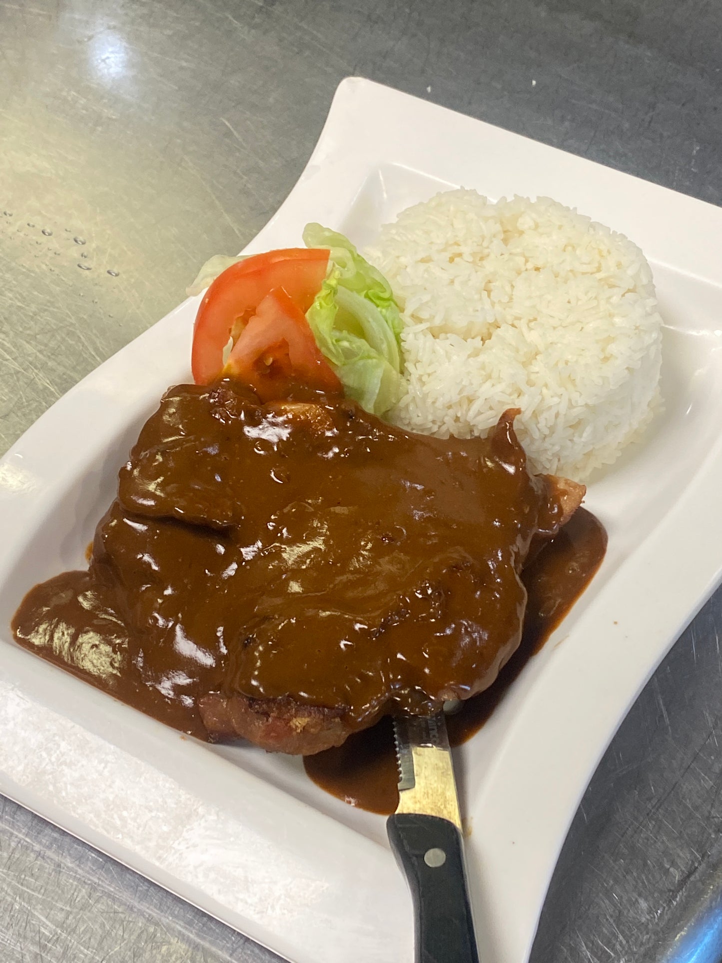 馬來西亞香煎雞扒飯 Malaysian Style Chicken Steak Rice Plate