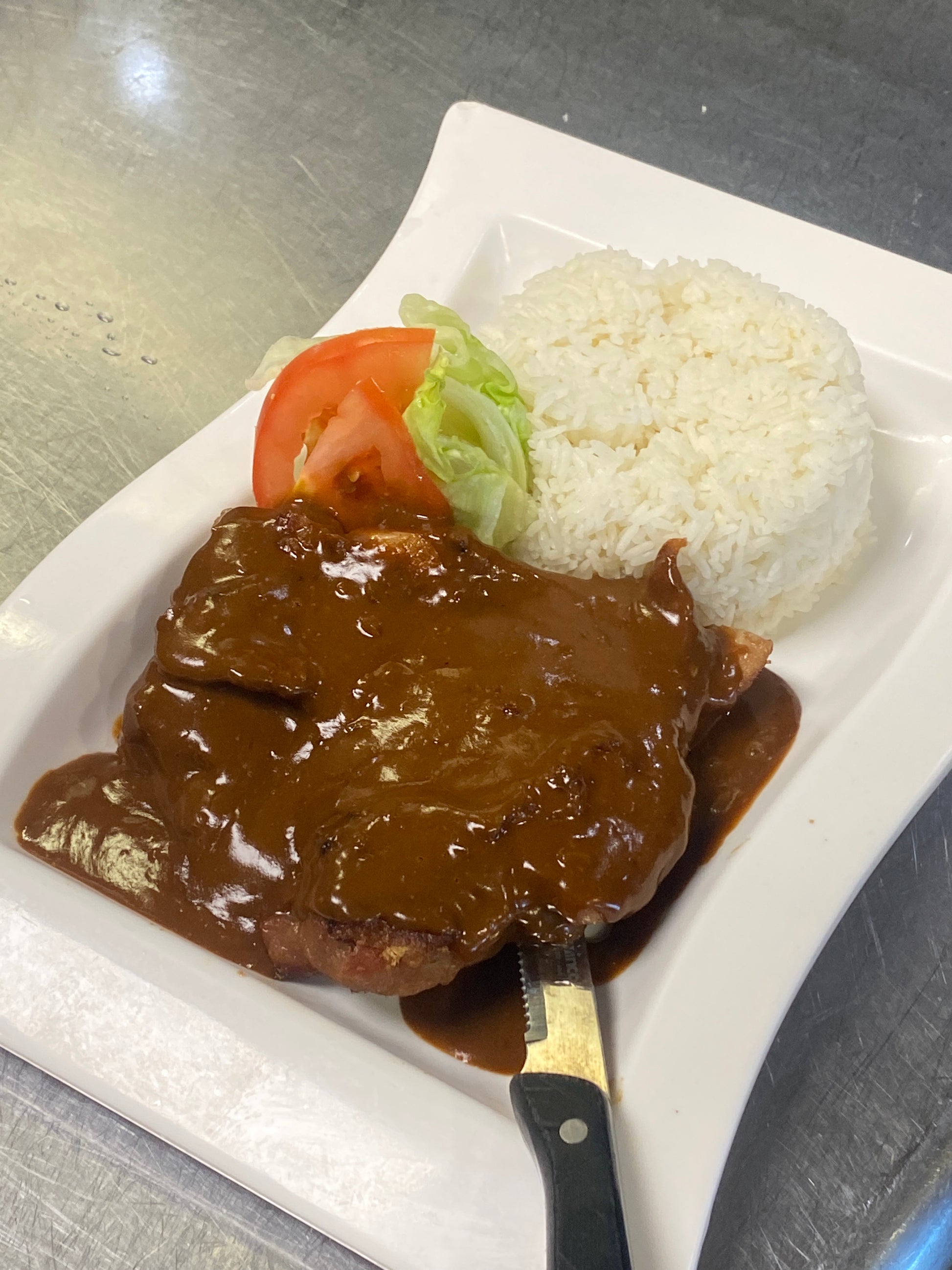 馬來西亞香煎雞扒飯 Malaysian Style Chicken Steak Rice Plate