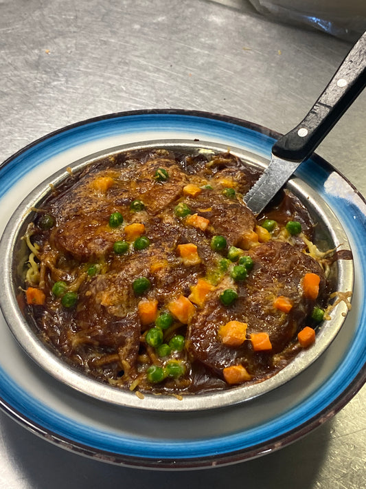 焗蒜蓉汁餐肉 Baked Spam w/ Garlic Sauce