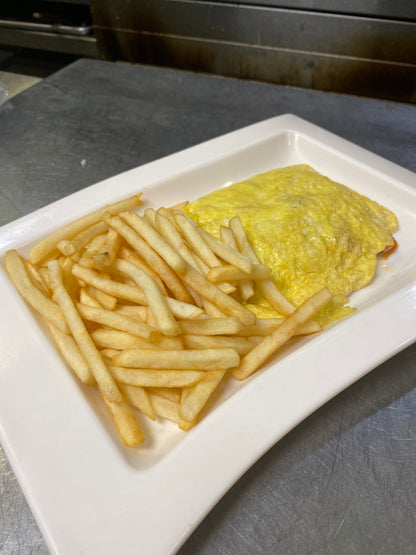 火腿茄汁奄列 Ham & Tomato Sauce Omelette
