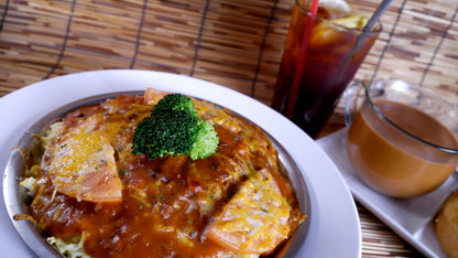 焗希臘豬扒 Pork Chop Bolognaise w/ Eggplant & Tomatoes